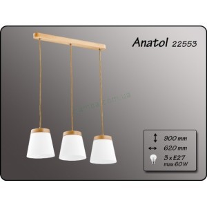 Подвесной светильник Alfa Anatol Natural 22553