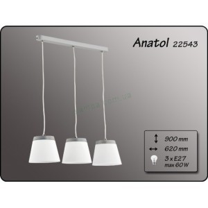 Подвесной светильник Alfa ANATOL SILVER 22543